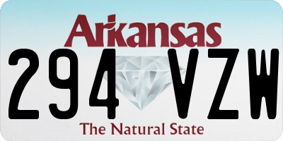 AR license plate 294VZW