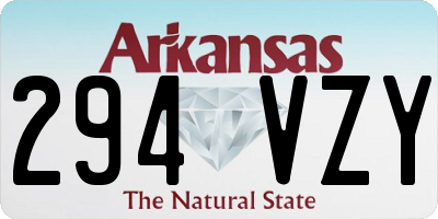 AR license plate 294VZY