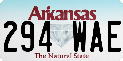 AR license plate 294WAE