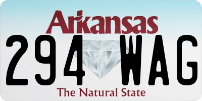 AR license plate 294WAG