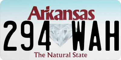 AR license plate 294WAH