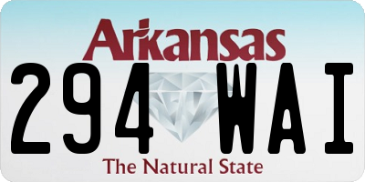 AR license plate 294WAI