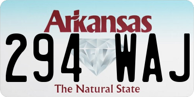 AR license plate 294WAJ
