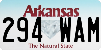 AR license plate 294WAM