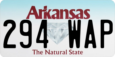 AR license plate 294WAP