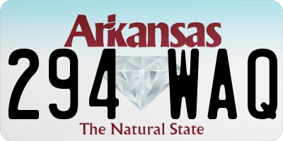 AR license plate 294WAQ