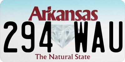 AR license plate 294WAU
