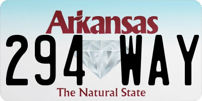 AR license plate 294WAY
