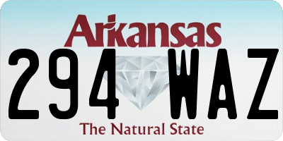 AR license plate 294WAZ