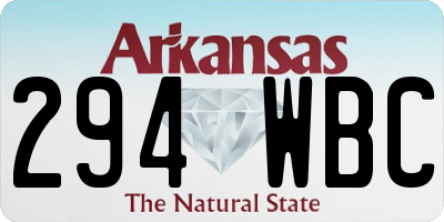 AR license plate 294WBC