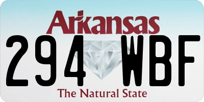 AR license plate 294WBF