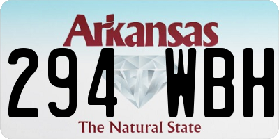 AR license plate 294WBH
