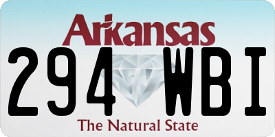 AR license plate 294WBI