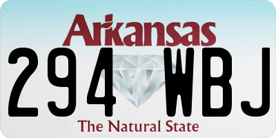 AR license plate 294WBJ