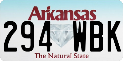 AR license plate 294WBK