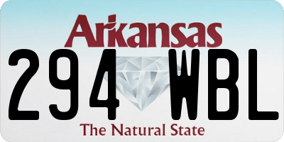 AR license plate 294WBL