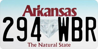 AR license plate 294WBR