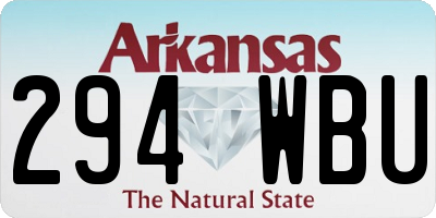 AR license plate 294WBU