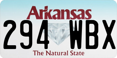 AR license plate 294WBX