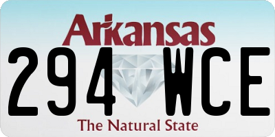 AR license plate 294WCE