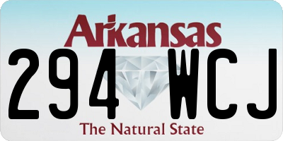 AR license plate 294WCJ