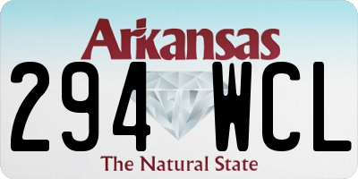AR license plate 294WCL