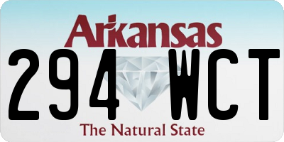 AR license plate 294WCT