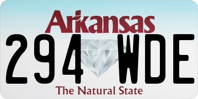 AR license plate 294WDE