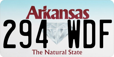 AR license plate 294WDF
