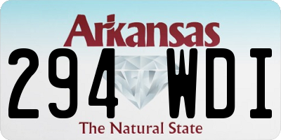 AR license plate 294WDI