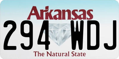 AR license plate 294WDJ