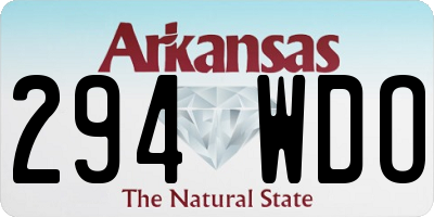 AR license plate 294WDO