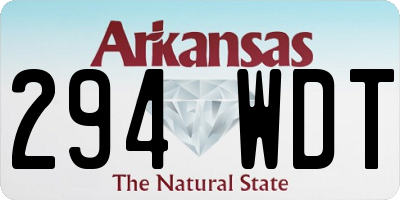AR license plate 294WDT
