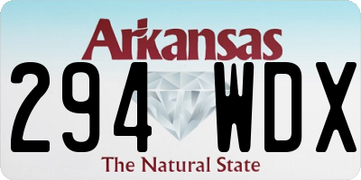 AR license plate 294WDX