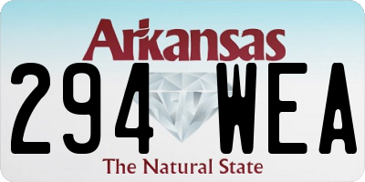 AR license plate 294WEA