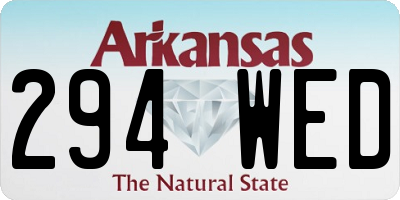 AR license plate 294WED