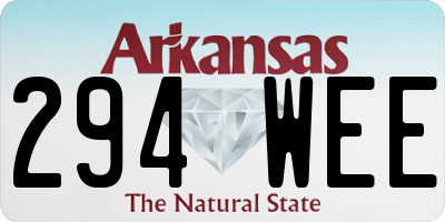 AR license plate 294WEE