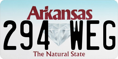 AR license plate 294WEG