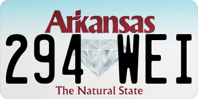 AR license plate 294WEI