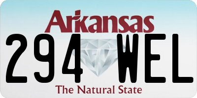 AR license plate 294WEL
