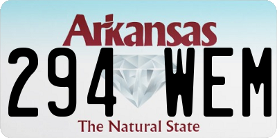AR license plate 294WEM