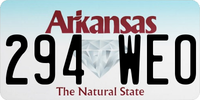 AR license plate 294WEO