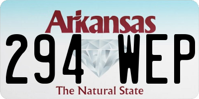 AR license plate 294WEP