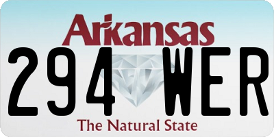 AR license plate 294WER