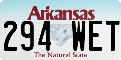 AR license plate 294WET