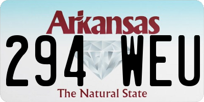 AR license plate 294WEU
