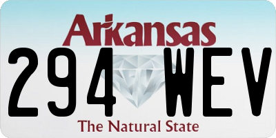 AR license plate 294WEV