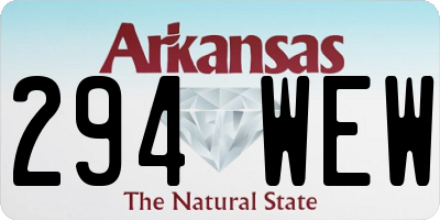 AR license plate 294WEW