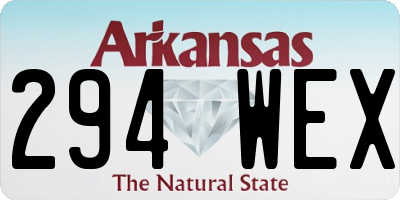 AR license plate 294WEX