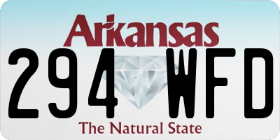 AR license plate 294WFD